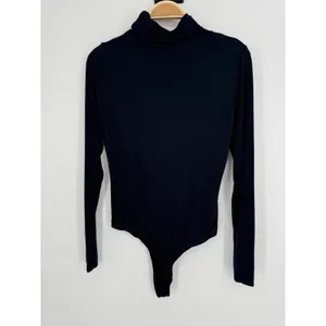 Hill House Luna Bodysuit XL Black Long Sleeve Turtleneck Layering Minimalist thumbnail 5