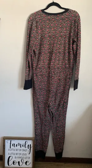 Victoria’s Secret Leopard / Roses Onesie Large thumbnail 6