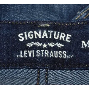 Signature Levis Strauss Size 14 Modern Skinny Shorts Denim Blue Jean Raw Hem thumbnail 7