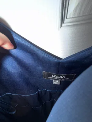 Navy Blue Lulus Dress Maxi Off-the-Shoulder thumbnail 6