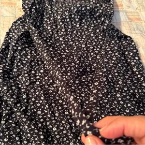 Brandy Melville Black and White Floral Mini Dress thumbnail 6