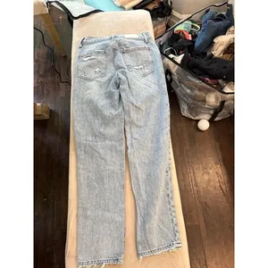 Pistola light wash distressed denim jeans thumbnail 5