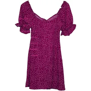 Unknown Brand‎ Women's Red White Polka Dot Short Sleeve Dress w/Bow Size XS thumbnail 2