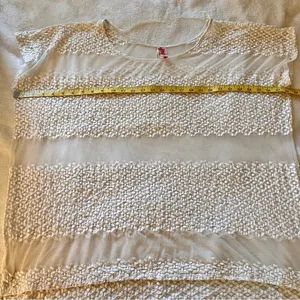 FREE PEOPLE‎ Cream Lace Oversized Short Size XS thumbnail 6