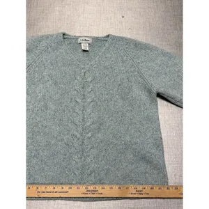 Vintage Women LL Bean‎ Wool Mohair Blend Green Sweater Chunky Medium Hong Kong thumbnail 3