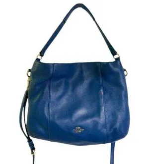 Coach Medium W Adjustable Strap Blue Leather Cross thumbnail 1