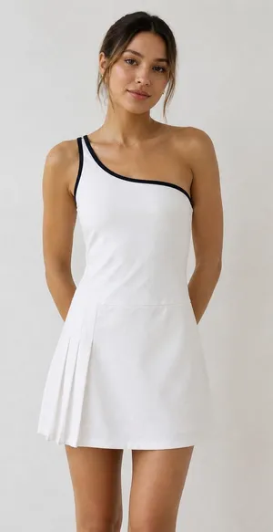 All In Motion Sleeveless White Tennis Dress S thumbnail 1