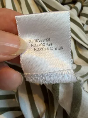 Modern Works Striped Puff Short Sleeve Top Shirt Blouse Size Medium thumbnail 8