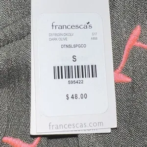 Francesca'S Miami Olive‎ Green Coral Embroidered Maxi Off The Shoulder Dress New thumbnail 8