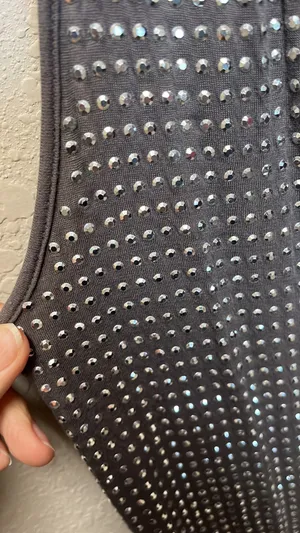Glittery Silver/Gray Sparkly Holiday Tank Top Silver thumbnail 2