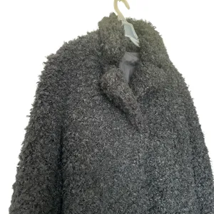 NWT Kendall + Kylie Coat Sz M Shaggy Faux Fur Reversible Mid-Length Notch Collar thumbnail 14