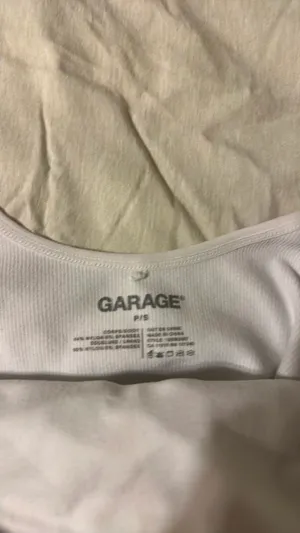 Garage White Crop Top thumbnail 2