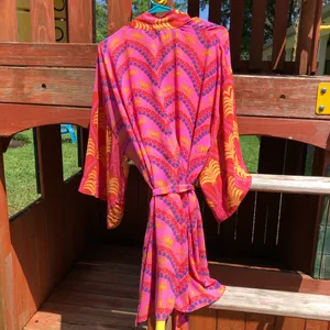 NEW Rose & Olive Kimono / Duster / Robe / Swim Coverup M thumbnail 7