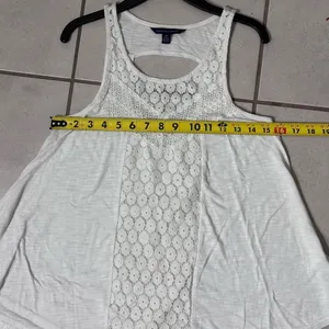 American eagle Women sleeveless white top size‎ S thumbnail 7