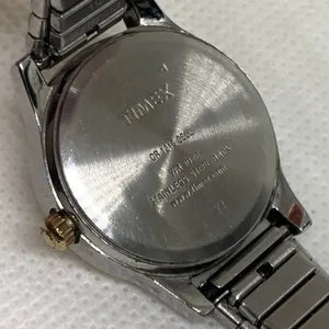 Timex indiglo women’s watch silver gold tone mother of pearl dial 25mm running thumbnail 8