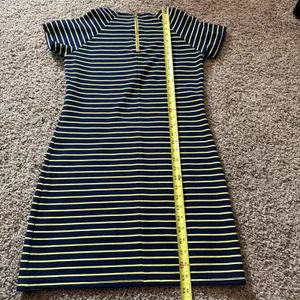 Sail to‎ Sable Striped Navy Blue & Green T Shirt Dress Sz XS Resort Wear Beach thumbnail 6