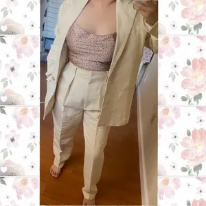 Rachael Wang Oversized oatmeal blazer neutral size Small‎ Tan thumbnail 3