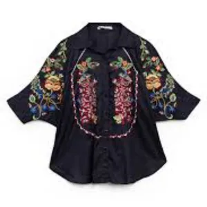 Khaadi embroidered blouse‎ size M Black Size M thumbnail 2