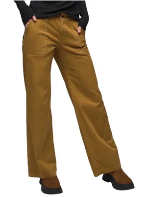 NWT PrAna Sancho Boyfriend Pants Organic Cotton Khaki Tan Stretch Sz 8 thumbnail 1