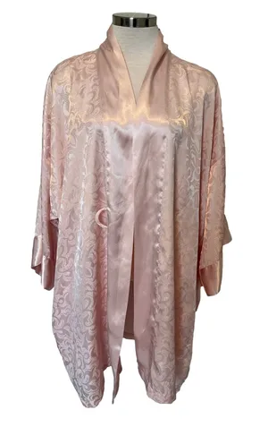 Vintage Victoria’s Secret pink silk Feel robe sz XL thumbnail 1