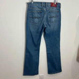 Lucky Brand Y2K Low Rise Dungarees Denim Jeans thumbnail 4