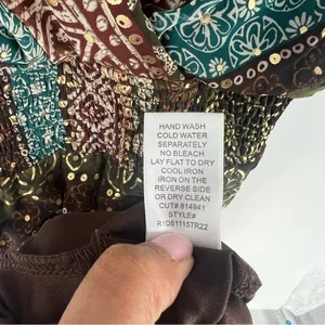 Rabbit Rabbit Rabbit Tribal Boho Printed‎ Chiffon Batwing Asymmetrical Hem Dress thumbnail 13