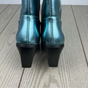 Madden Girl Arizona Knee High Cowboy Boots 7.5M Metallic Blue $99 thumbnail 8
