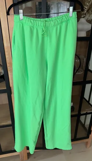 SKIMS French Terry Sweatpants wide leg joggers neon high rise drawstring thumbnail 1
