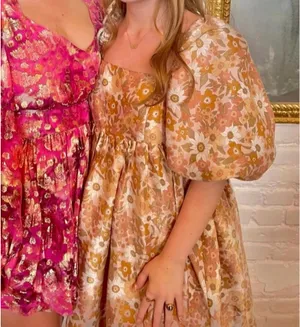 Storia Vintage Cottagecore Floral Puff Sleeve Mini Dress thumbnail 4