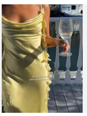 NBD Inaya Gown in Butter Yellow thumbnail 2