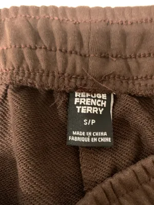 Refuge French Terry Brown Shorts - Size Small thumbnail 4