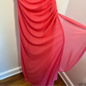 Vintage Betsy & Adam by Linda Bernell Women's Halter Dress Pink Maxi Dress Prom thumbnail 6