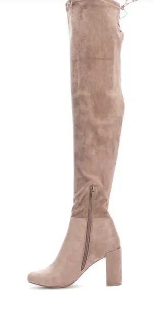 Taupe Thigh Highs Boots thumbnail 2