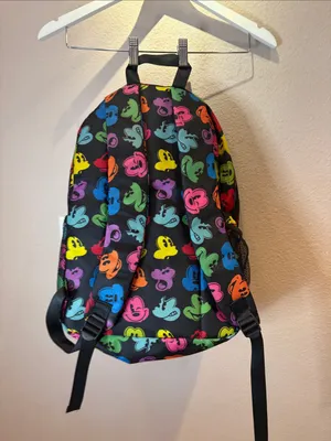 New Disney Parks Disneyland Rainbow Mickey Faces Backpack Adult Large NWOT thumbnail 5