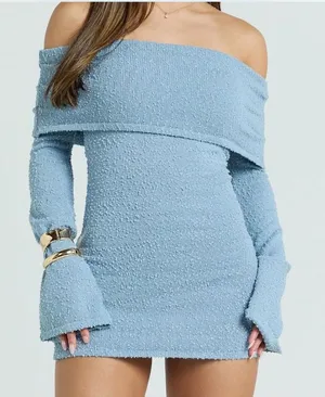 Blue Showpo long sleeve dress thumbnail 1