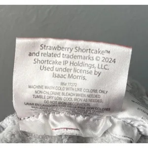Strawberry Shortcake Sweat Shorts Size Large Gray Drawstring Lounge Novelty Cute thumbnail 7