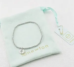 Polished Silver Ball Bracelet With Cutout Cross Pendant | Minimalist Faith Daily Wrist Accessory thumbnail 2