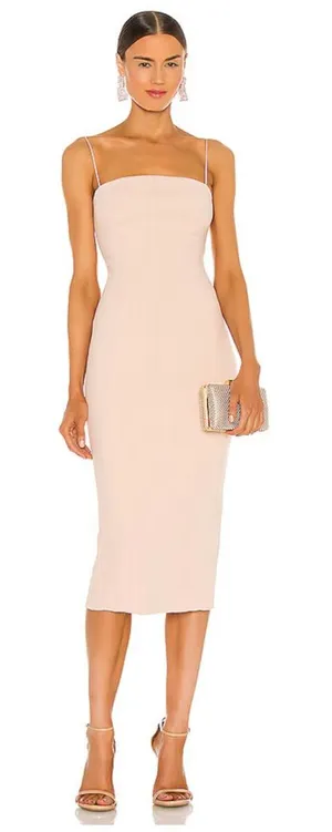 Misha x Revolve Irisa Dress in Nude Size 0 Flaws* BROKEN ZIPPER thumbnail 1
