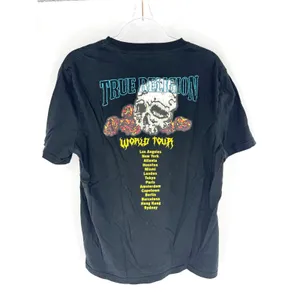 True Religion‎ Womens World Tour Skull BF Tee Black Crystal Graphic T-Shirt M-L thumbnail 3