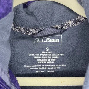 LL Bean Purple Sherpa Vest Embroidered Trim thumbnail 6
