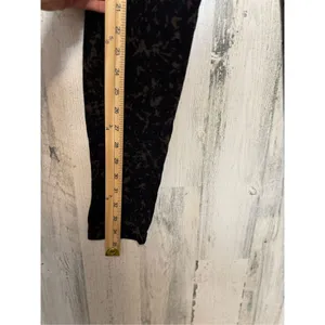 Xhilaration Women’s Black Brown Abstract Print Leggings Size Large Stretch Pull thumbnail 8