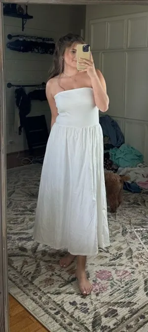 Gap strapless midi dress thumbnail 1