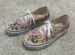 VANS Custom San Rio Kuromi My Melody Rainbow Tie Dye Low Top Skate Shoes Size 7 thumbnail 1