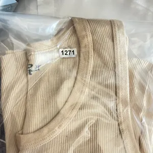 1271 | John Galt Radio Silence Graphic Ribbed Cropped‎ Tank Top Tan Womens OS thumbnail 7