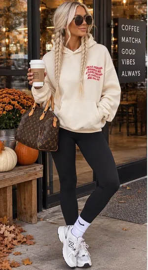 Edikted Everything's Ok Hoodie- Cream+Red thumbnail 1