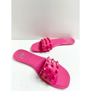 Dolce Vita Jelly Sandals Womens‎ Size 5 Skylar Pink Spiked Slip On Slides thumbnail 4