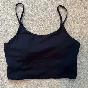 Amazon Black Spaghetti Strap Crop Top thumbnail 1