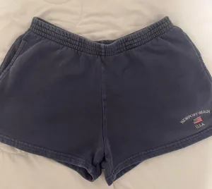 Brandy melville newport beach blue sweat shorts thumbnail 1