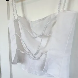 Reformation‎ | Amaya Strappy Open-Back 100% Linen Top in White thumbnail 8