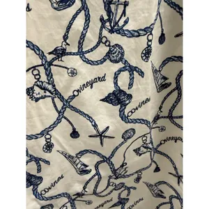 Vineyard Vines Womens White Navy Nautical Rope Shell Print Shift Dress XS‎ thumbnail 6